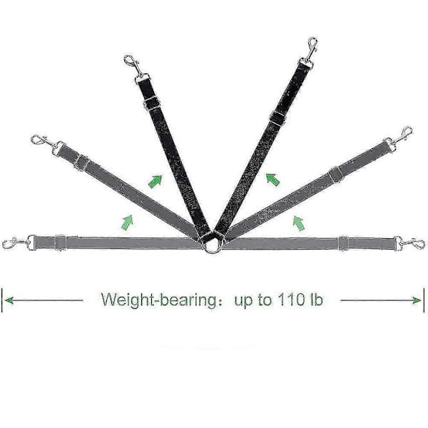 Adjustable Heavy Duty Double Dog Leash, Tangle-Free Training Leash for Two Dogs Up to 50kg [DB]