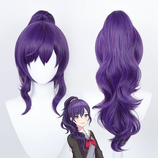 Asahina Mafuyu cosplay peruukki, violetti, 50 cm