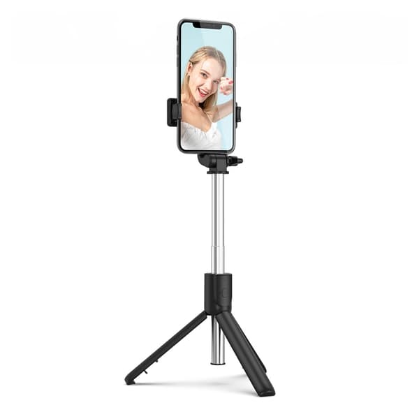 Selfiekeppi Teleskooppijalusta 0,7m matkapuhelimelle - Musta