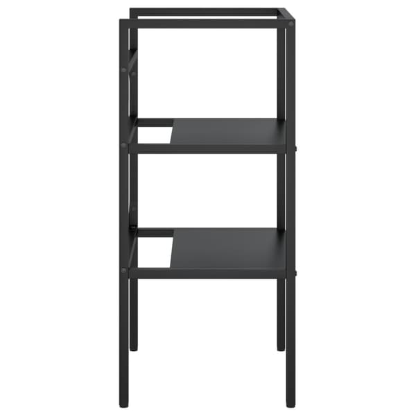 vidaXL Ramme til håndvask sort 40x38x83 cm jern Svart black