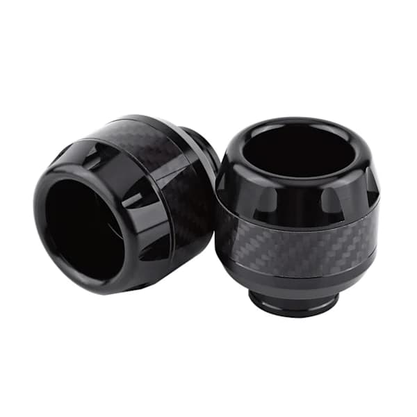 Motorcycle Front Fork Frame Sliders Carbon Fiber CNC Crash Protector for Rider Left and Right Set Black