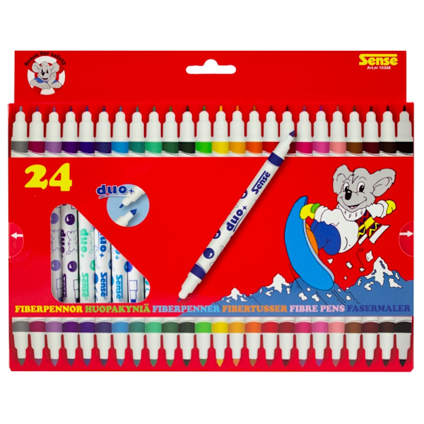 Sense Fiber Pens Double Tip 24-Pack