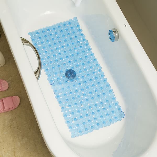 Sklisikker badekarmatte 88cm * 40cm rektangulær PVC sklisikker badematte
