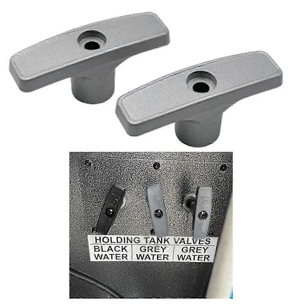 2-pack Gray RV Drain Valve Handle Replacement for Drain Valve Extension Rod RV Parts Tank Hose Handle