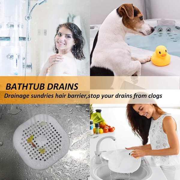 Hair Stopper, Drain Protector Silicone Hair Stopper Compatible with Square Shower with [LD]