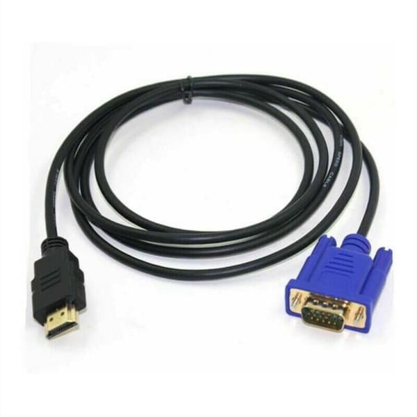 Videoovervåkingskabel og adapter - HDMI til VGA 1080P konverteringskabel/adapter - 1,8 m (passiv/ingen brikke)