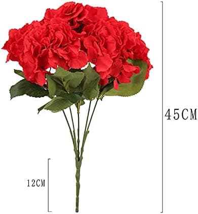 2-pakning kunstige silkehortensiablomster - for blomsterbukett, H