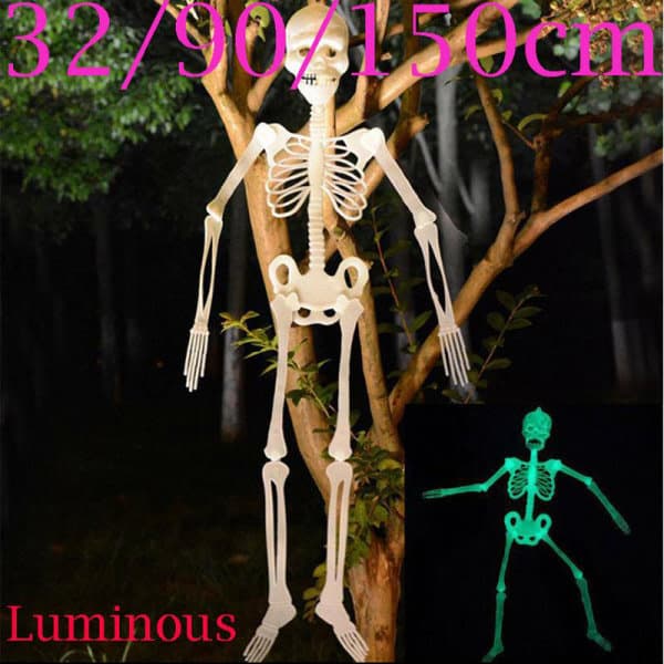 32/90/150 cm Poserbart Menneskelig Skjelett Halloween-dekorasjon Fest A 150 cm