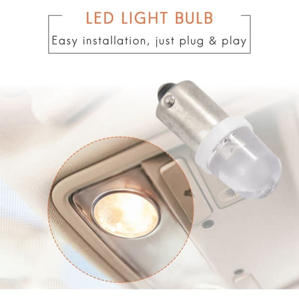 40 pcs BA9S 1895 Series H6W 53 57 LED Bulbs Bayonet for Car Map Light 12V White