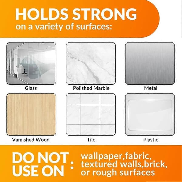 6-pack Vinyl Record Holder Wall Mount No Drilling, Self-Adhesive Acrylic Record Shelf Display Stand Compatible with LP Records CD[LD]