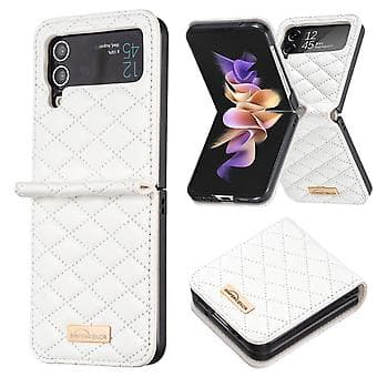 PU-kotelo Samsung Galaxy Z Flip4:lle (valkoinen)