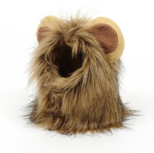 Løvemanke kostume til katte og hunde, lille kattekostume, Halloween
