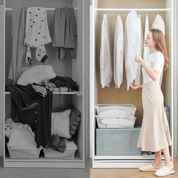 12 stk Klesbeskyttere, Dress-/Garderobebeskyttelse Sammenleggbar Beskyttelse ▏[JUN]