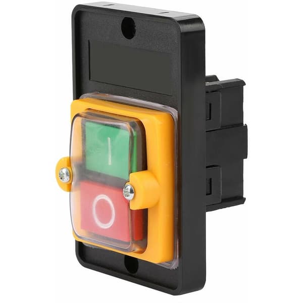 Push Button Switch Machine Switch Button, AC 220V/380V 10A, Including On/Off Button Waterproof and Dustproof