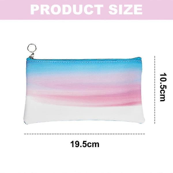 3 søde makeuptasker til håndtaske, kosmetiktasker til kvinder med lynlås, rejse-makeuptasker, pink+blå+lilla, 19,5*10,5 cm