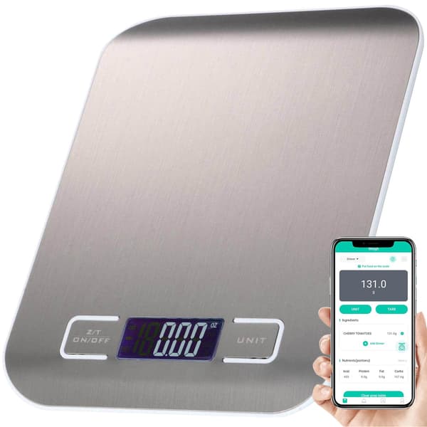 Smart Kjøkkenvekt med App Rustfritt Stål 1g-5kg