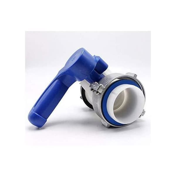 Universal IBC-adapter - Sommerfuglventil - 1000 liters tank - 75 mm IBC-kran - DN50 tilbakeslagsventil