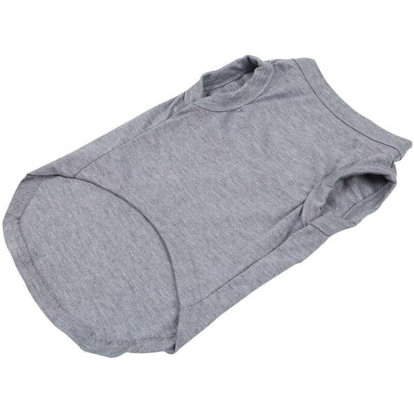 Sommarkläder T-shirt Valp Bomullsväst Dräkter Färger: Grå Storlekar: L