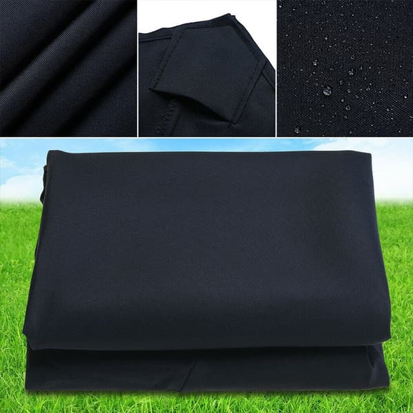 Sort 8-Ribs Erstatnings Parasol Canopy, 3m Vandtæt UV-bestandigt Beskyttelse [JUN]