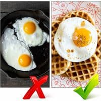 4-pakke eggringer i rustfritt stål med non-stick metallringer for McMuffin eggesmørbrød, stekte egg, eggkoker, 4-pakke