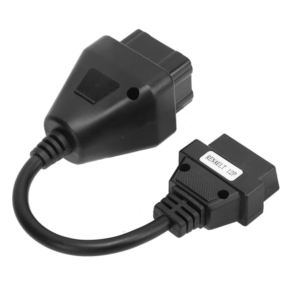 Professionel OBD2-adapter 12-pin til 16-pin bildiagnostisk forlængerkabel
