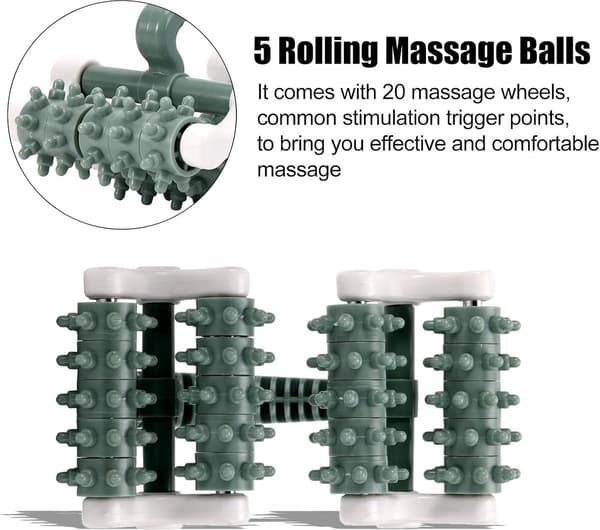 Anti-cellulit massagerulle, Fascia rulle til muskler, dybdevævsfrigørelse, grøn