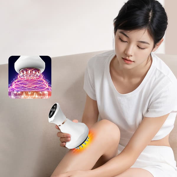 Elektrisk Meridianmassager: Vibration, Rødt Lysterapi, Varmeterapi, Gua Sha og Cuppingmassager til Lindring af Skuldre og Nakke