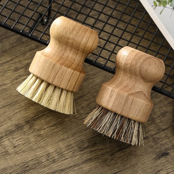 Diskborste - Ekologisk Bambu 2-pack Mini Hållbar Skrubb för Kök