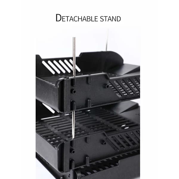 Office Supplies Document Storage Computer Stand Ventilation Three Levels File Holder 325 * 255 * 255 mm Blue Blue[CO]