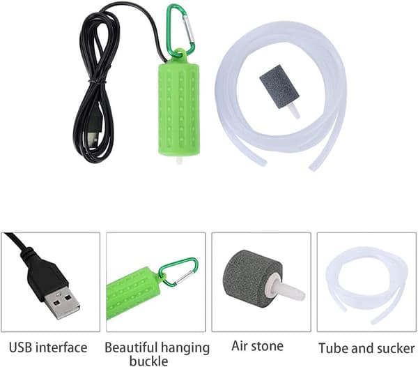 Mini Kannettava Akvaario USB Ilmapumppu USB Happipumppu USB Virransäästäjä