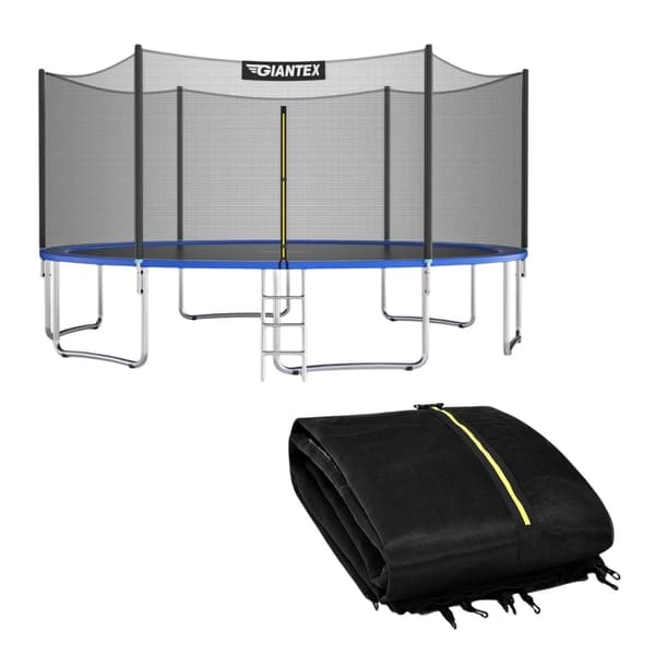Trampolinnät för 366 cm runda ramar med dragkedja