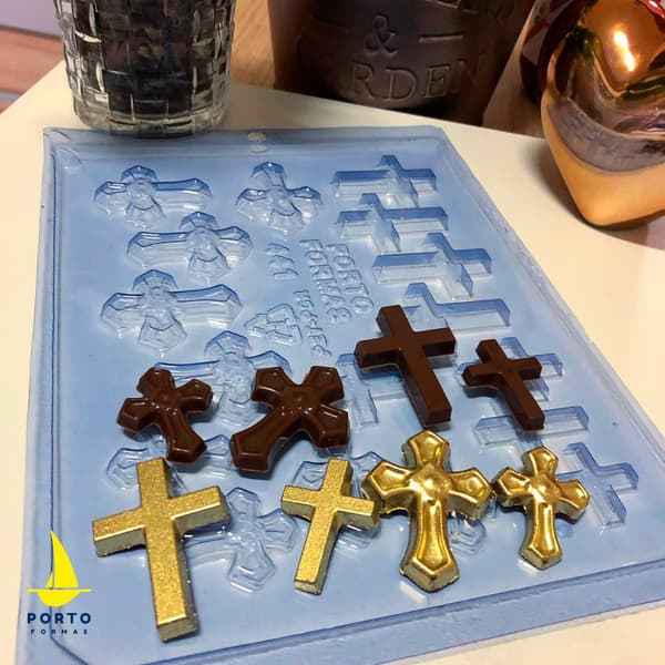 Pralineform Kors Chokoladeform - Porto Formas 441 Transparent transparent