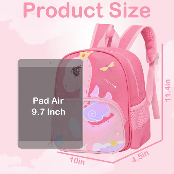 Student Backpack Lightweight and Waterproof Cute Dinosaur Kids Backpack Suitable for 2-6 Years Old