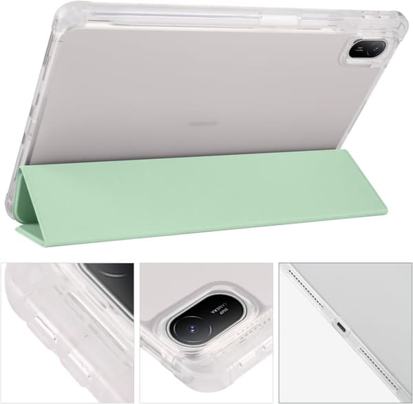 Full Protection Transparent Back Stand Case for Xiaomi Redmi Pad Pro 12.1 Inch with Auto Wake/Sleep Function Mint Green