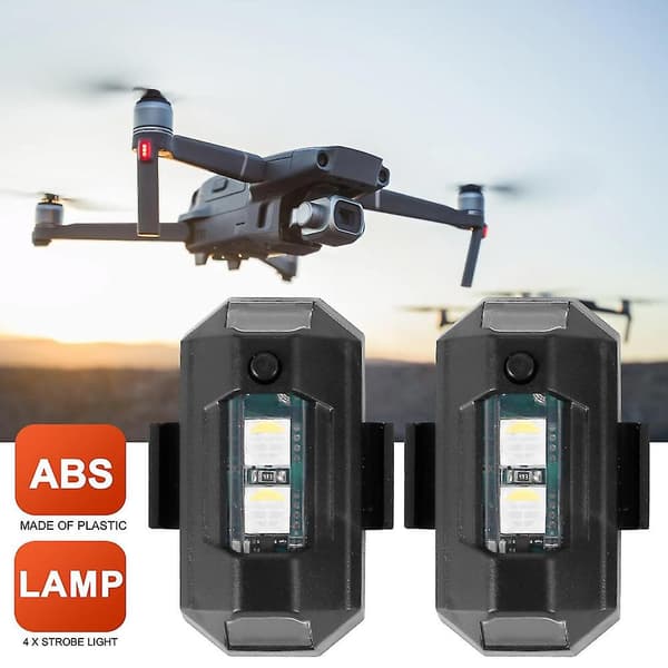 Led Strobe Drone Light 7 Farver Usb Opladning Natlys Til 2s/ Mini 2 /cykel /dirtbike /bil /mot