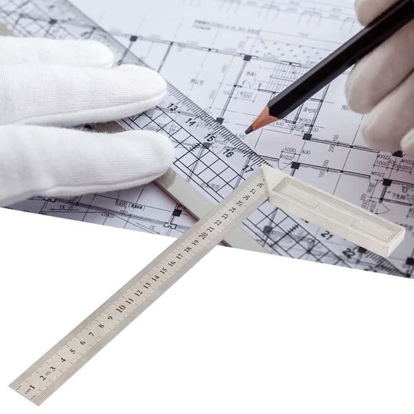 30 cm Aluminium Alloy 90 Degree Right Angle Ruler (Thicker)