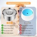3-liters stor drikkeskål i rustfrit stål til langsomt drikkevand - ingen dryp, ingen spild