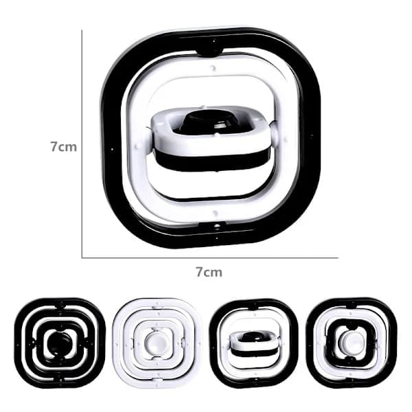 3D Infinite Flip Black and White Finger Gyro, Creative Fingertip Gyro, Decompression Toy