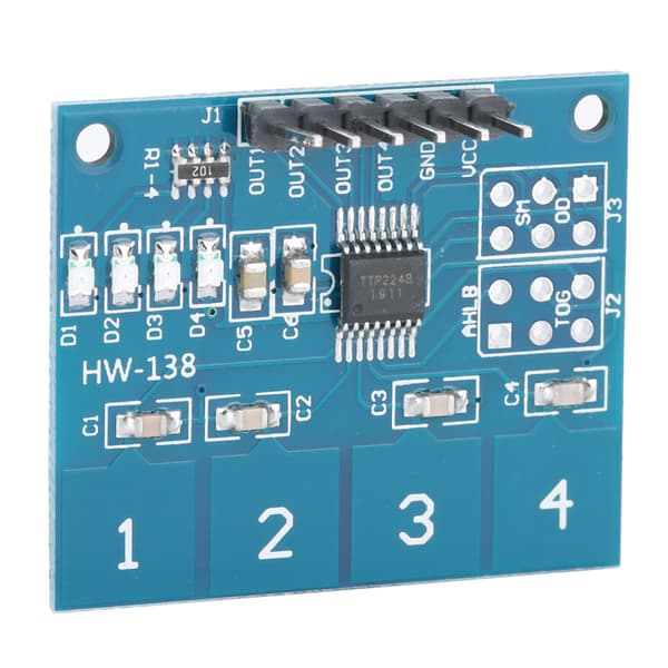 5 pcs Touch Switch Module TTP224 Capacitive 4 Channels Digital Sensor Electrical Equipment