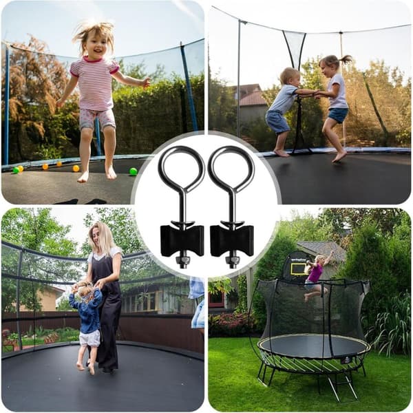 12-delt skruesæt til trampolin, tilbehør til trampolin, udskiftningsskruer til trampoliner, stabilitetsværktøj til trampolin