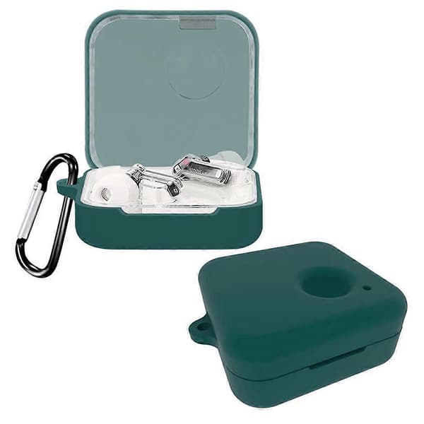 Headphone Case with Hook for Nothing Ear 1 Dustproof Shockproof Shell Washable Case Black Svart