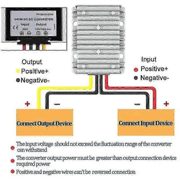 48v Til Dc 12v 20a 240w Dc/dc Omformer Regulator Reduksjonsomformer Dc-dc Modul