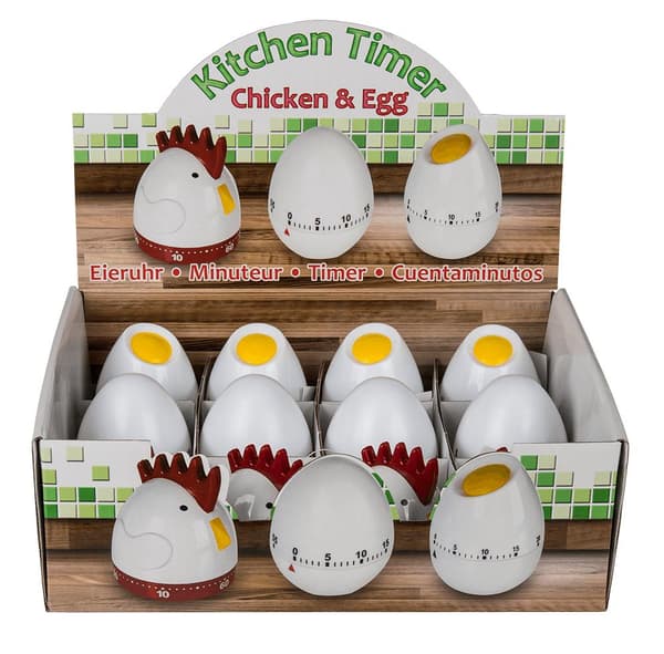 Eggklokke / Timer / Kjøkkentimer - Egg - Klokke Vit white