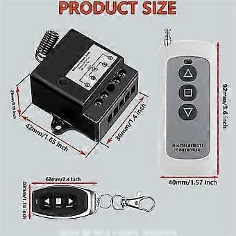 Linear Actuator Remote Control Switch DC12V-24V, 10A 50m Wireless Forward Reverse Controller for Actuators
