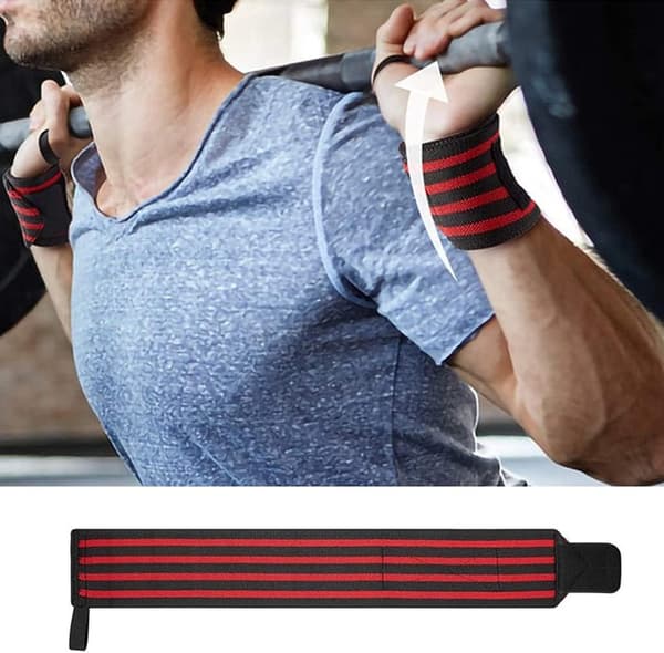 2 stk Håndleddsstropper for vektløfting, fitness, trening, treningsstudio, stretch_OF