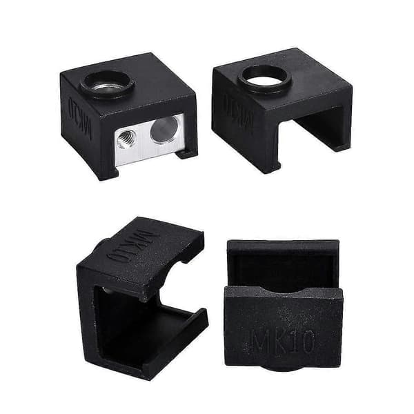 MK10 Sort Silikonebeskyttelsesetui til Aluminium Varmeblok 3D-printerdel