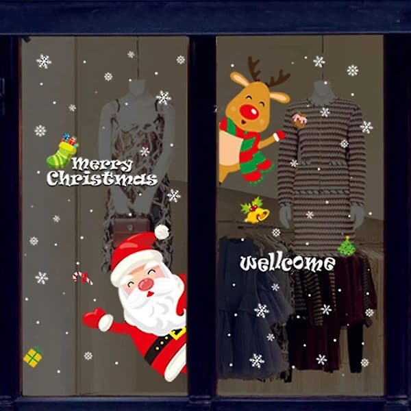 Christmas Decoration PVC Window Decals Stickers Wall Decorations