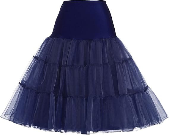 50'er underkjole Rockabilly kjole Tutu nederdel til kvinder Blå blå L blue L