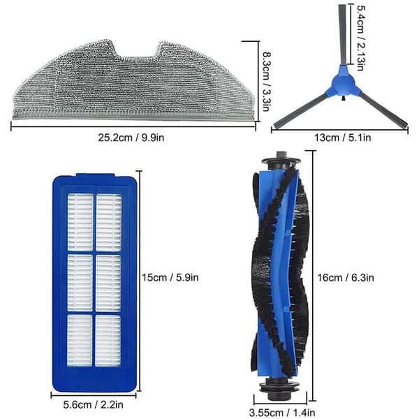 Replacement Parts Kit for RoboVac G10 Hybrid, G30 Hybrid Robot Vacuum Cleaner