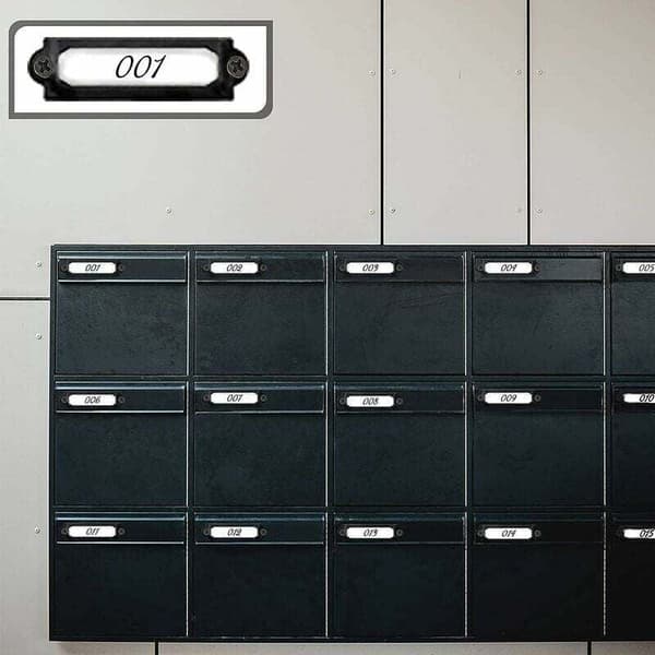 50 pcs Drawer Handle Labels, 60 x 17 mm, Antique Bronze, for Library and Cabinet Organization